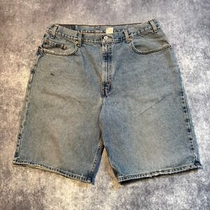 Vintage Levi's 560 Mens =Relaxed Fit Denim Jean Shorts Size 40 Blue Light Wash